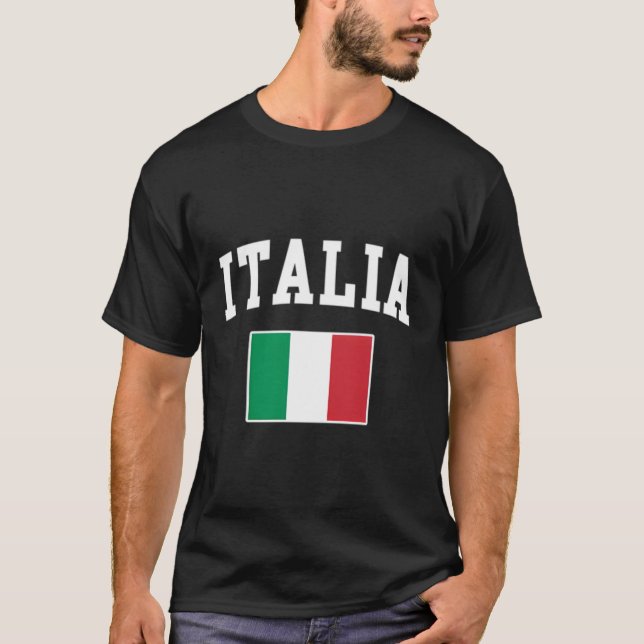 Italienische Flagge Italienische Familie Italiano T-Shirt (Vorderseite)