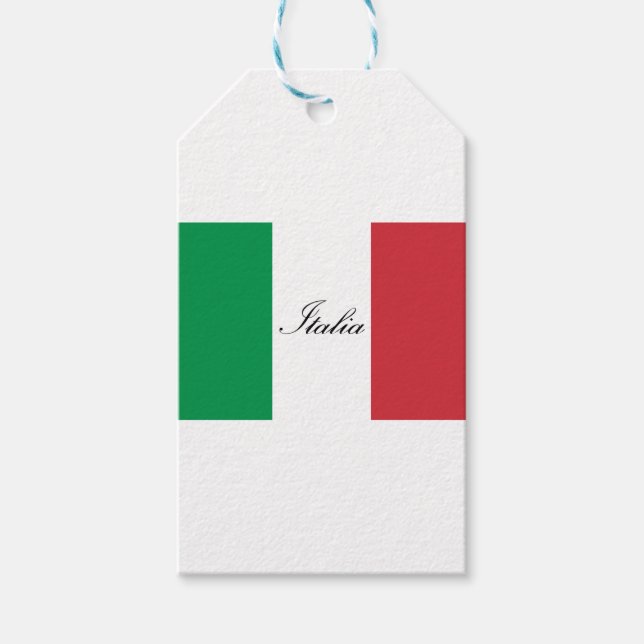 Italienische Flagge - italienische Flagge Geschenkanhänger (Vorderseite)