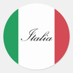 Italienische Flagge - italienische Flagge Runder Aufkleber