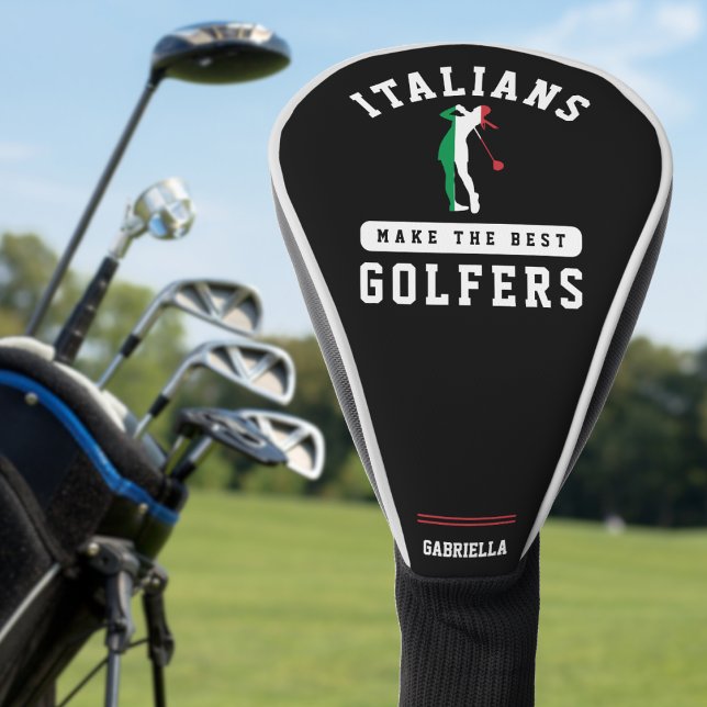 Italienische Flagge Italienische Frau Bester Golfe Golf Headcover (italy italian woman golf head cover)