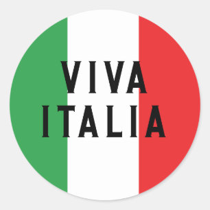 Italienische Flagge: Italienische Personalisierte Runder Aufkleber