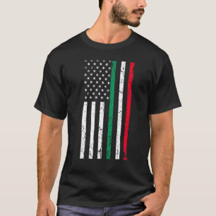 Italienische Flagge Italienischer Amerikanischer P T-Shirt