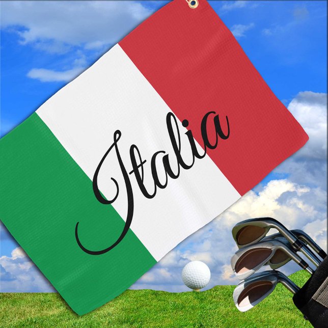 Italienische Flagge / Italienischer Golfurlaub / s Golfhandtuch (Von Creator hochgeladen)