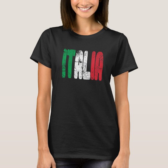 Italienische Flagge Italienischer Pride Italien Ur T-Shirt (Vorderseite)