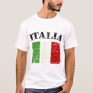 Italienische Flagge Italienisches Bannerzeichen T-Shirt