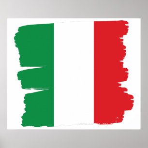 Italienische Flagge - Italienisches Poster