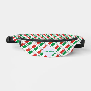 Italienische Flagge Kacheln Personalisiertes Erbe  Bauchtasche