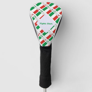 Italienische Flagge Kacheln Personalisiertes Erbe Golf Headcover
