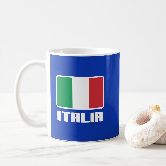 Italienische Flagge Kaffeetasse (Mit Donut)