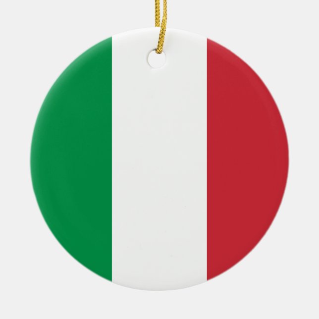 Italienische Flagge Keramik Ornament (Vorne)
