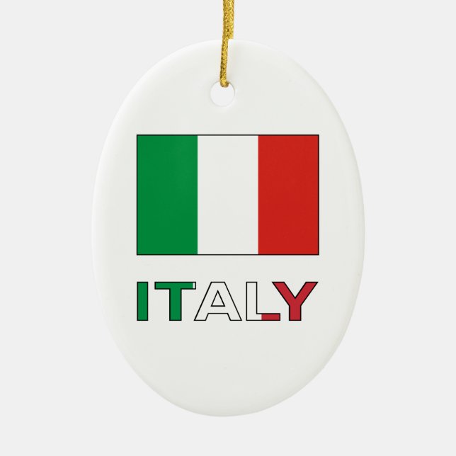 Italienische Flagge Keramik Ornament (Vorne)
