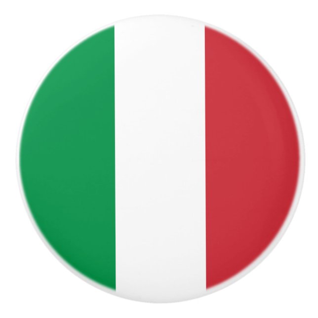 Italienische Flagge Keramikknauf (Vorderseite)