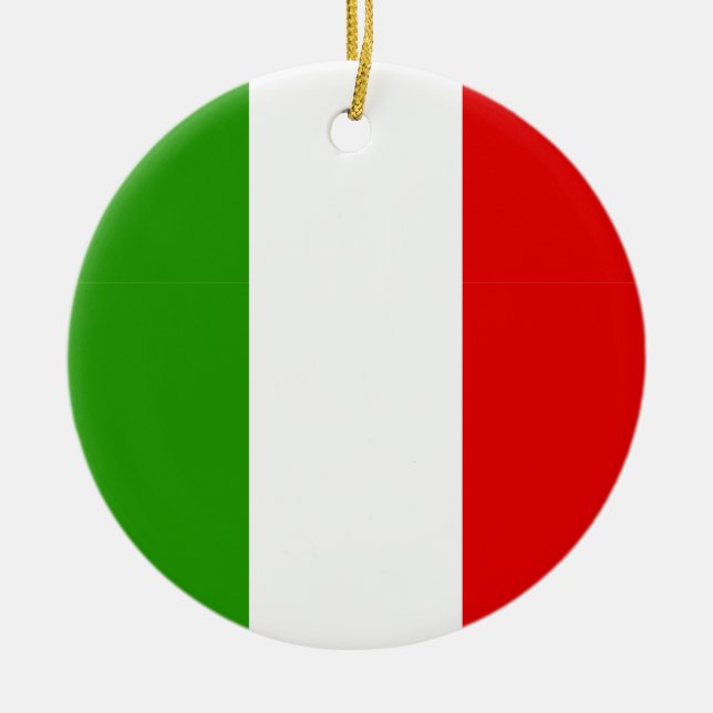 Italienische Flagge Keramikornament (Vorne)