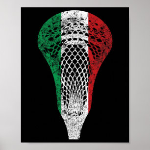 Italienische Flagge Lacrosse Poster
