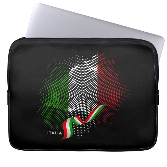 Italienische Flagge Laptopschutzhülle (Vorderseite)