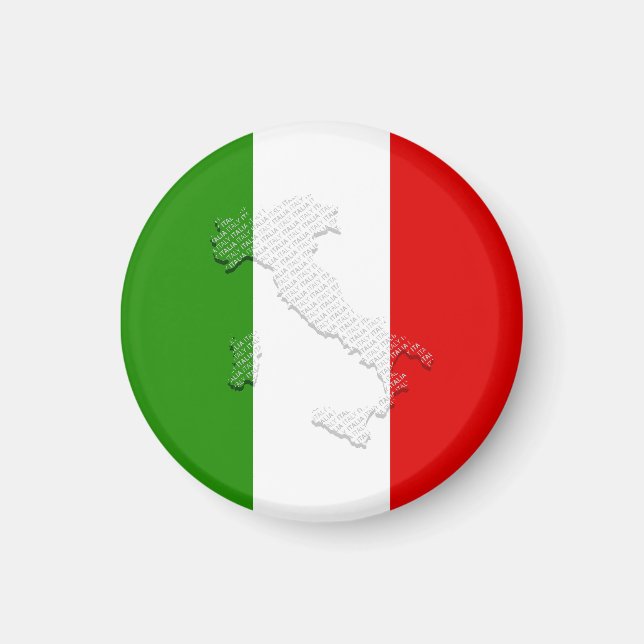 Italienische Flagge Magnet (Vorne)