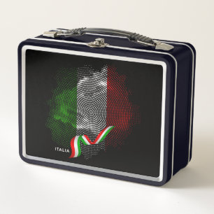 Italienische Flagge Metall Brotdose