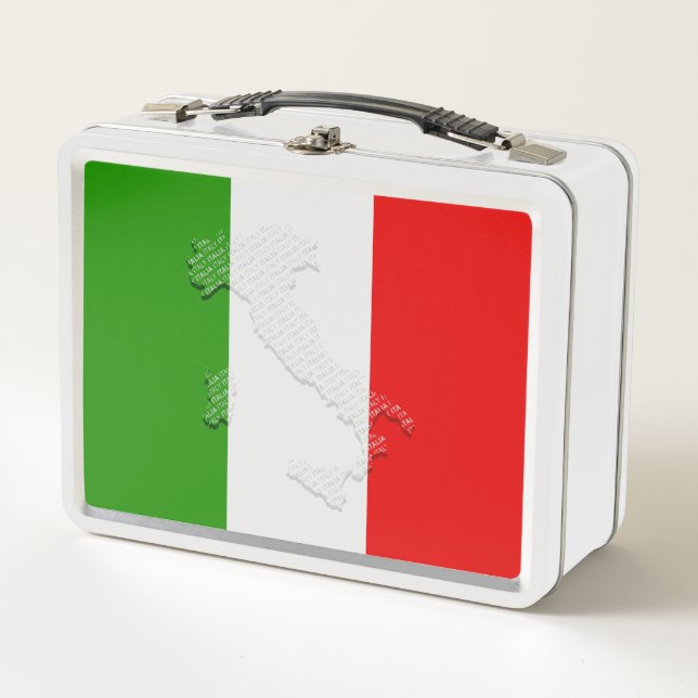 Italienische Flagge Metall Brotdose (Vorderseite)