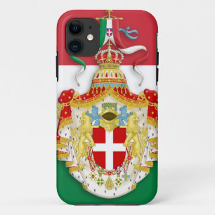 Italienische Flagge mit Abzeichen des Königreichs iPhone 11 Hülle