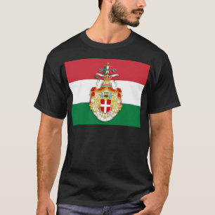 Italienische Flagge mit Abzeichen des Königreichs  T-Shirt