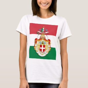 Italienische Flagge mit Insignien des Königreiches T-Shirt