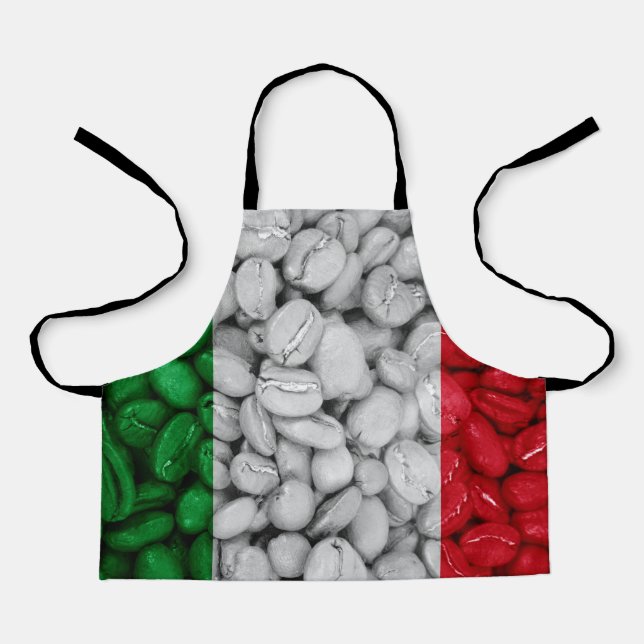 Italienische Flagge mit Kaffee Schürze (Vorderseite)