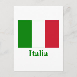 Italienische Flagge mit Name Postkarte