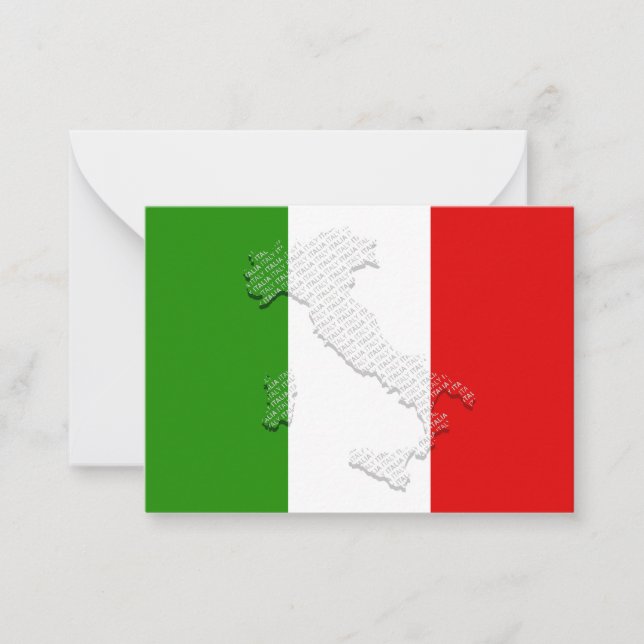 Italienische Flagge Mitteilungskarte (Vorderseite)