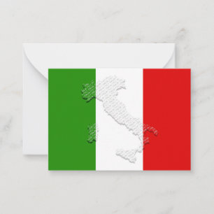 Italienische Flagge Mitteilungskarte