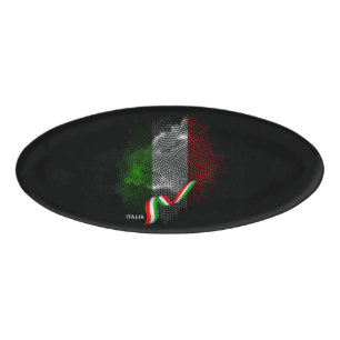 Italienische Flagge Namenschild