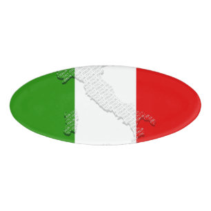 Italienische Flagge Namenschild