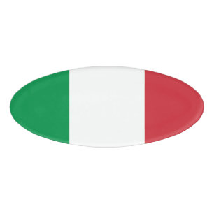 Italienische Flagge Namenschild