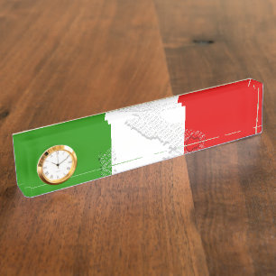 Italienische Flagge Namensplakette
