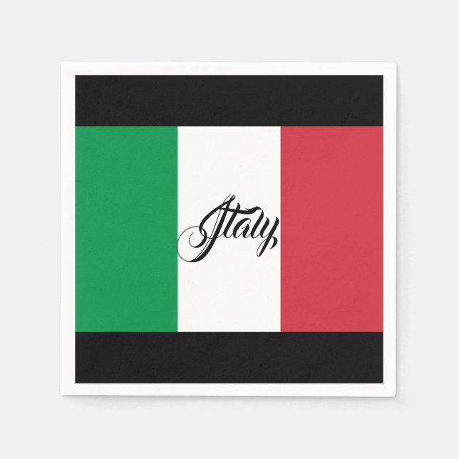Italienische Flagge Napkins Serviette (Vorderseite)