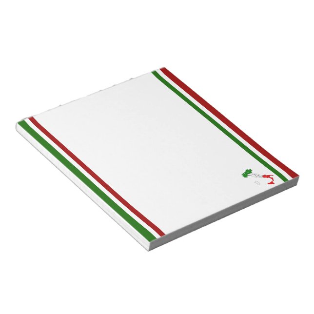 Italienische Flagge Notizblock (angewinkelt)