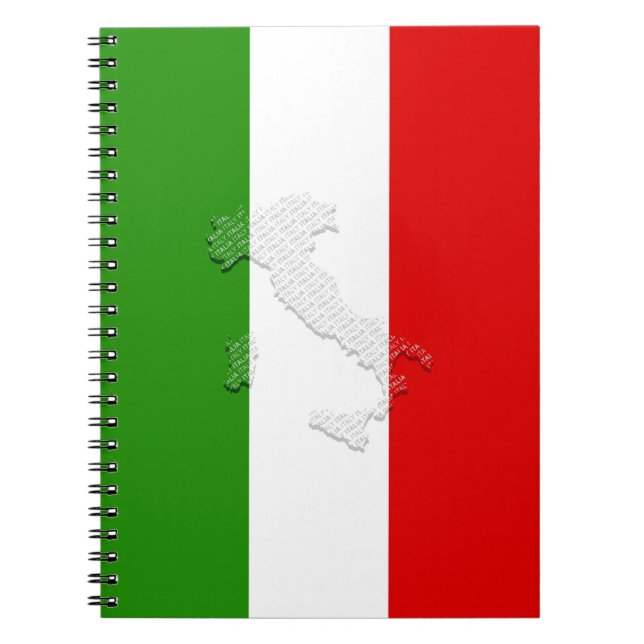 Italienische Flagge Notizblock (Vorderseite)