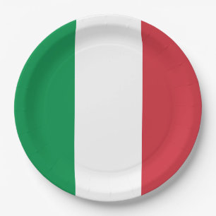 Italienische Flagge Pappteller