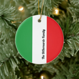 Italienische Flagge Personalisiert Keramik Ornament