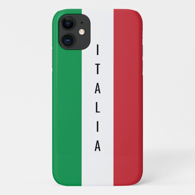 Italienische Flagge personalisierter Name Case-Mate iPhone Hülle (Rückseite)