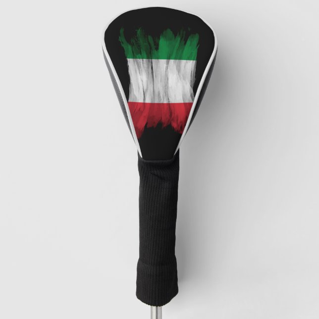 Italienische Flagge - Pinselstrich Golf Headcover (Vorderseite)