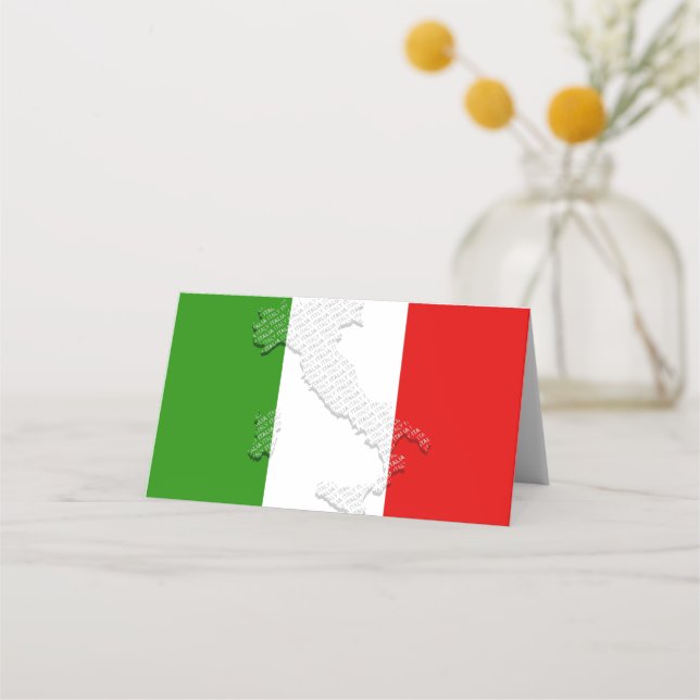 Italienische Flagge Platzkarte (Vorderseite)