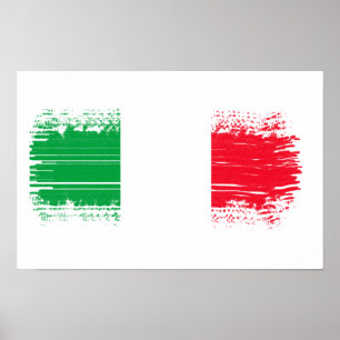 Italienische Flagge Poster