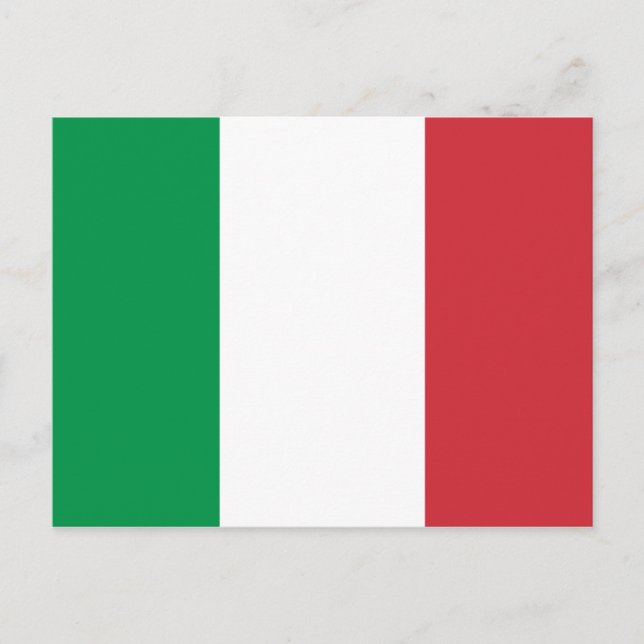 Italienische Flagge Postkarte (Vorderseite)