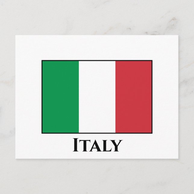 Italienische Flagge Postkarte (Vorderseite)