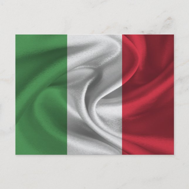 Italienische Flagge Postkarte (Vorderseite)