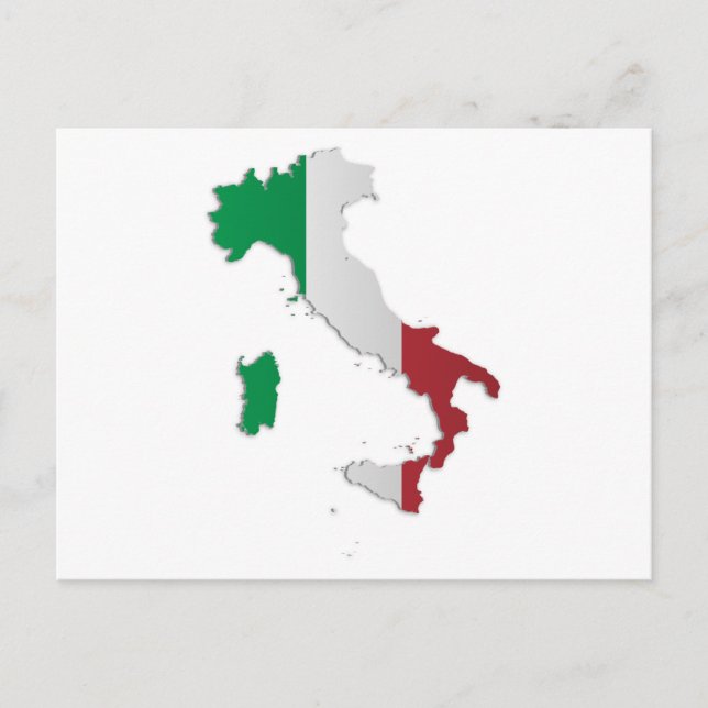 Italienische Flagge Postkarte (Vorderseite)