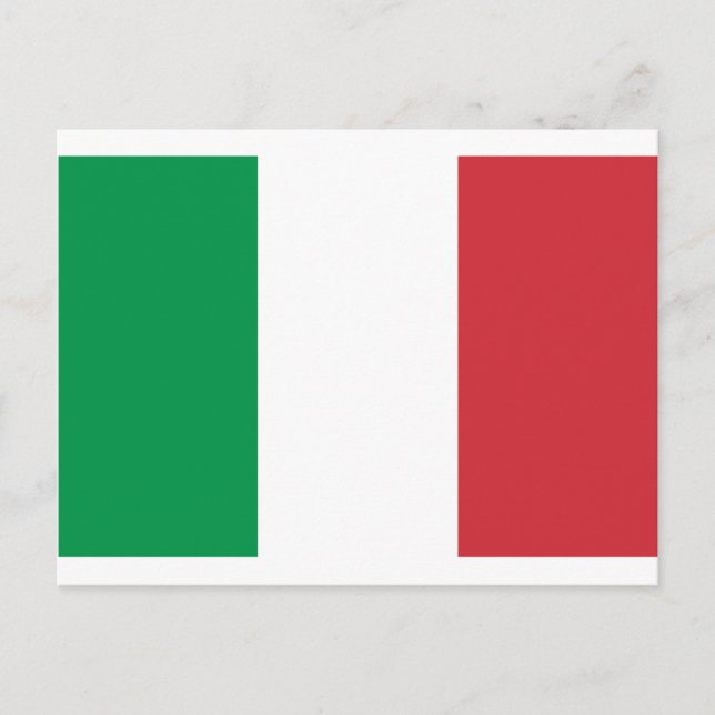 Italienische Flagge Postkarte (Vorderseite)
