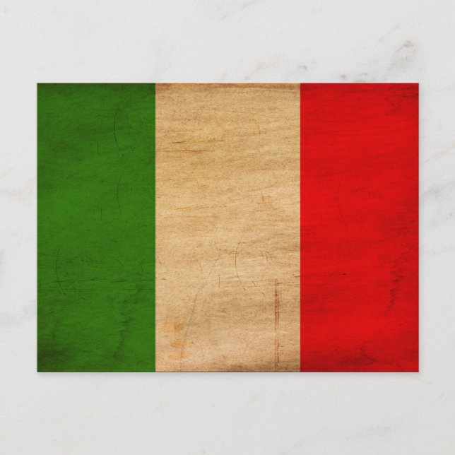 Italienische Flagge Postkarte (Vorderseite)