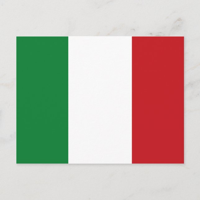 Italienische Flagge Postkarte (Vorderseite)