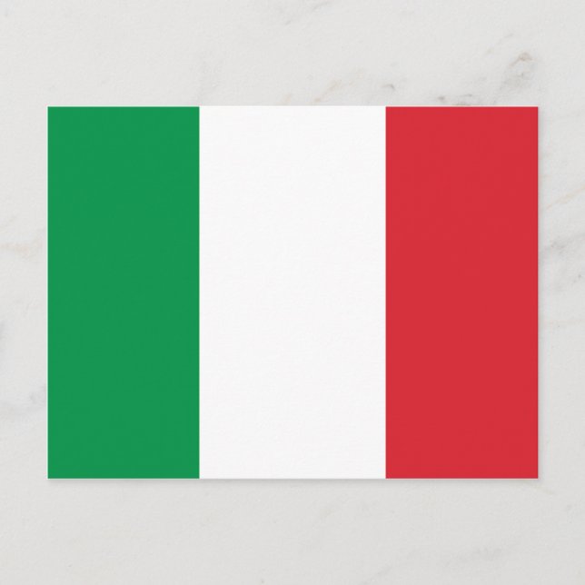 Italienische Flagge Postkarte (Vorderseite)